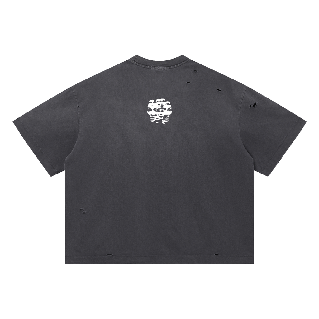 We Are All Sinners Distressed Boxy Oversized T-Shirt